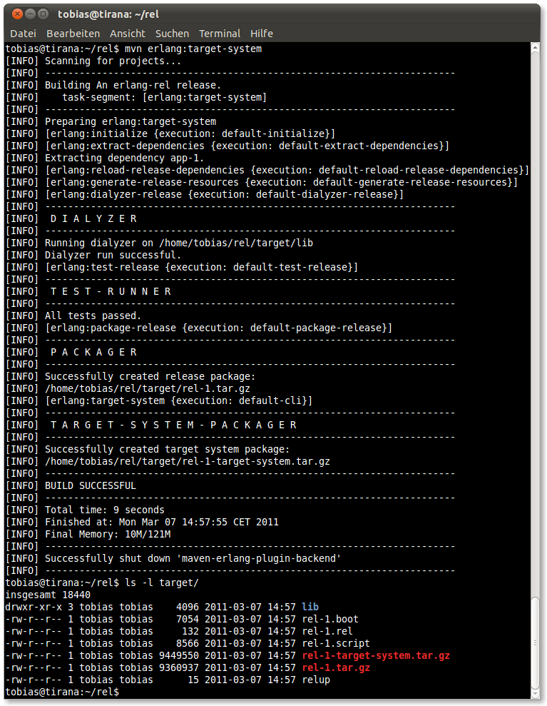 Packaging the release project as target system.